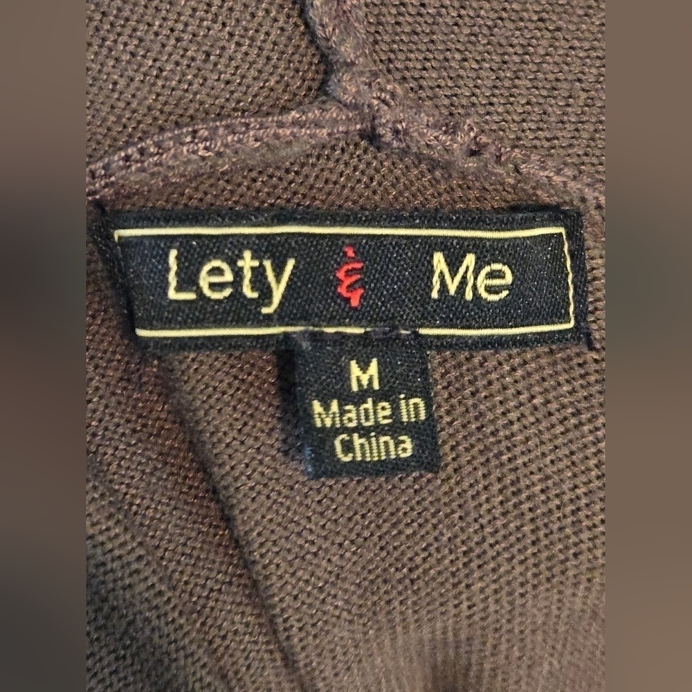 NWOT | Lety & Me | Adelie Hooded Rib Sleeve Cardigan | Medium | Olive Green - Picture 9 of 11